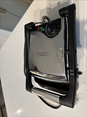 Bella Cucina Artful Stainless Steel Electric Panini Press & Grill - Black/Silver